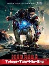 Iron Man 3 (2013) BR-Rip - x264 - [Telugu + Tamil] - 450MB - ESub
