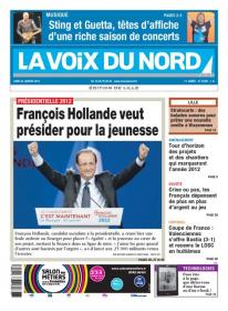 La Voix du Nord Edition de Lille du Lundi 23 Janvier 2012