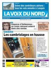 La Voix du Nord Edition de Lille du Jeudi 19 Janvier 2011
